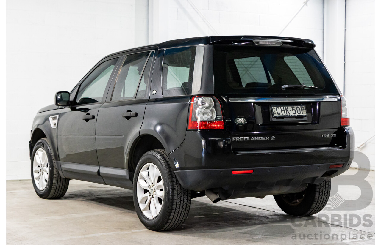 4/2012 Land Rover Freelander 2 XS (4x4) LF MY11 4d Wagon Sumatra Black Metallic Turbo Diesel 2.2L