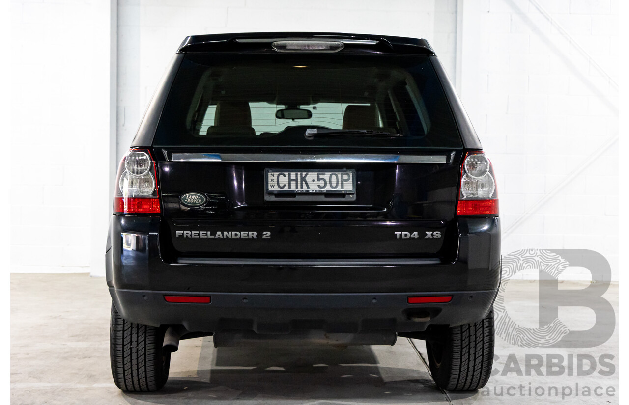 4/2012 Land Rover Freelander 2 XS (4x4) LF MY11 4d Wagon Sumatra Black Metallic Turbo Diesel 2.2L