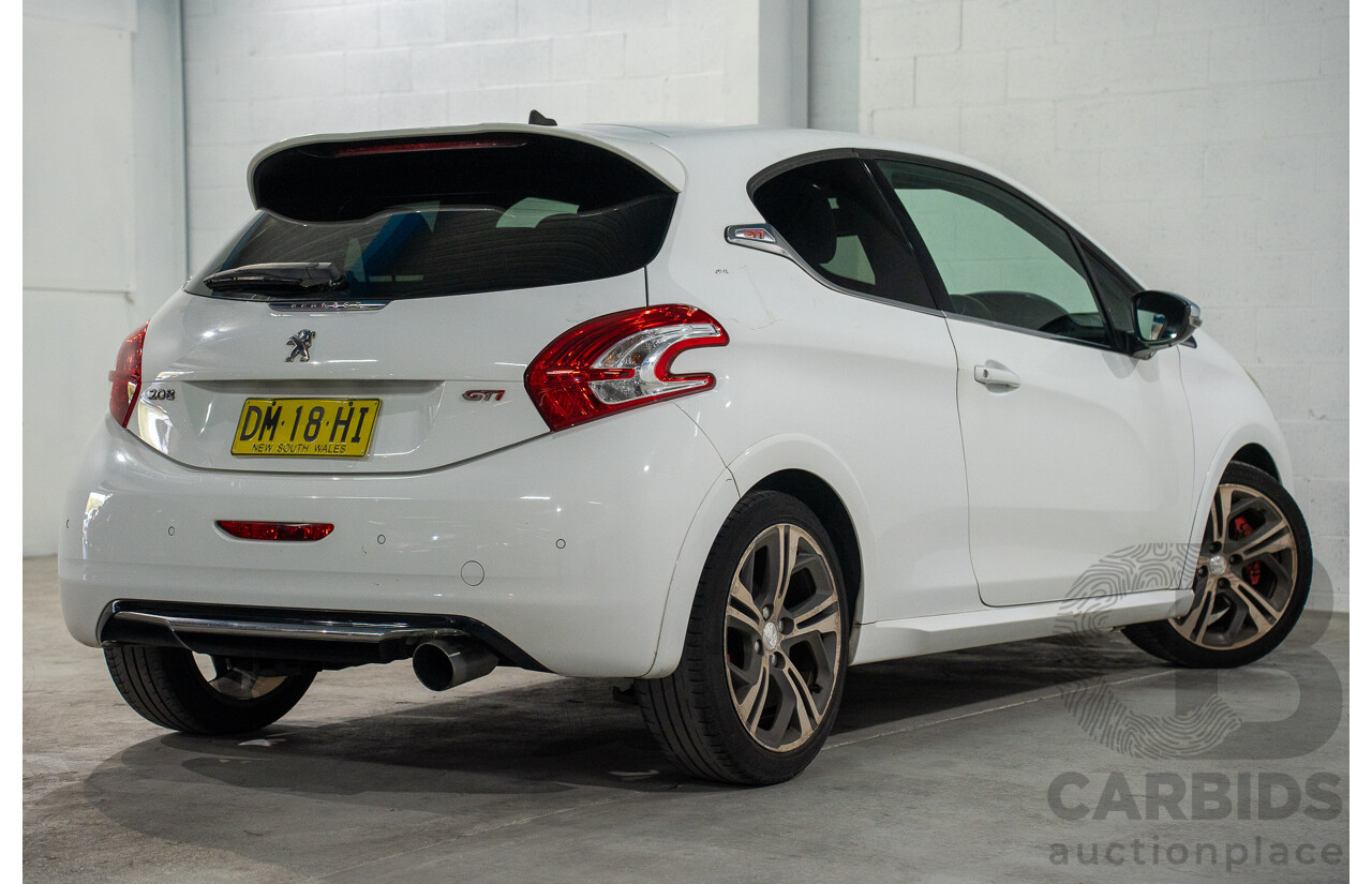 8/2013 Peugeot 208 GTi 3d Hatchback Bianca White Turbo 1.6L