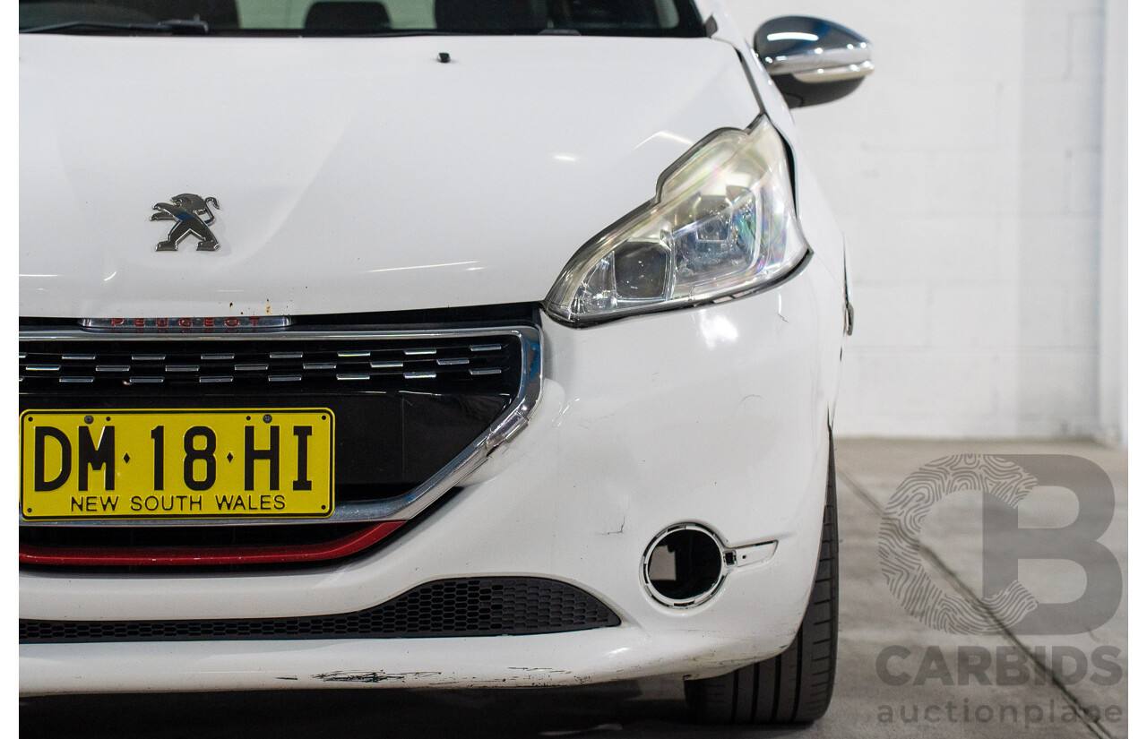 8/2013 Peugeot 208 GTi 3d Hatchback Bianca White Turbo 1.6L