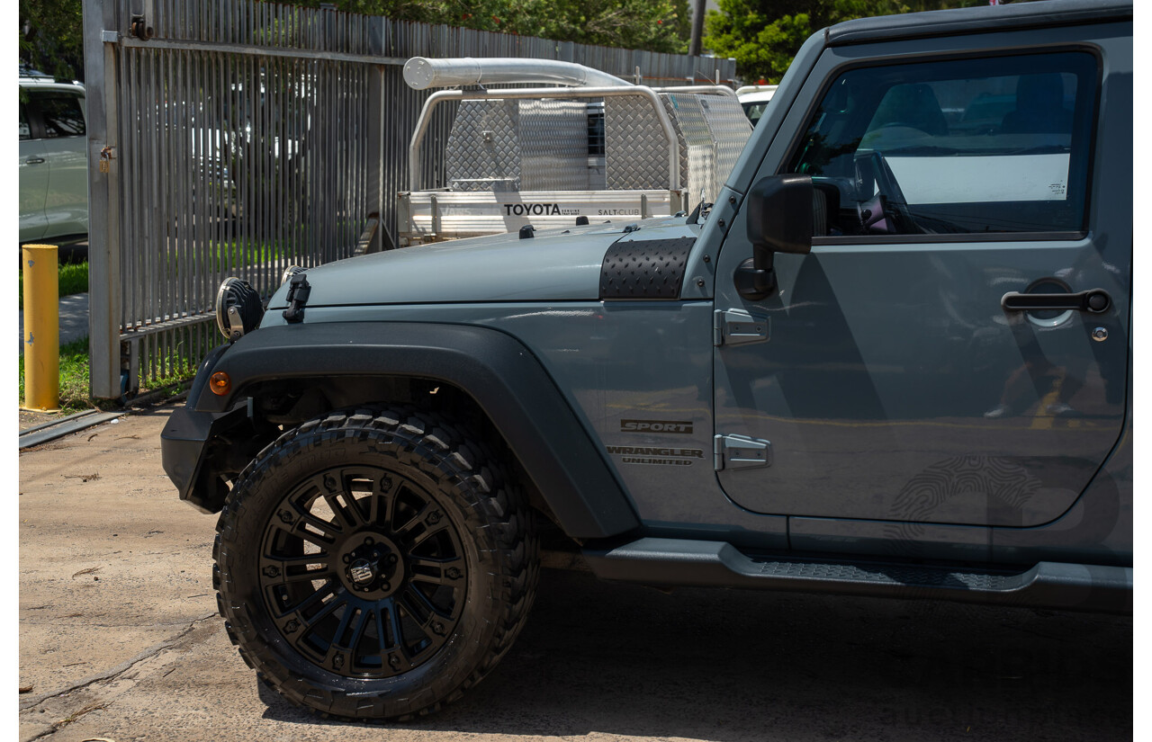 4/2014 Jeep Wrangler Unlimited Sport (4x4) JK MY13 4d Hardtop Anvil Grey V6 3.6L