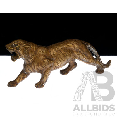 Vintage Japenese Brass Tiger Figure