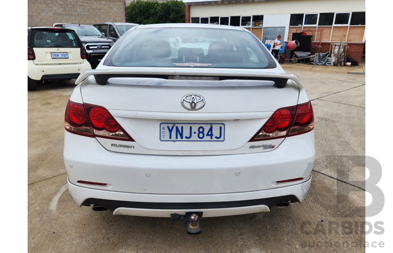 10/2008 Toyota Aurion Sportivo ZR6 GSV40R 4d Sedan White 3.5L