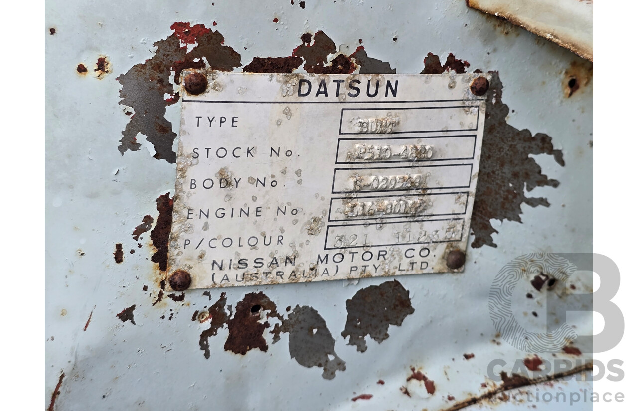 1/1968 Datsun 1600 Deluxe 4d Sedan Diamond Blue 1.6L