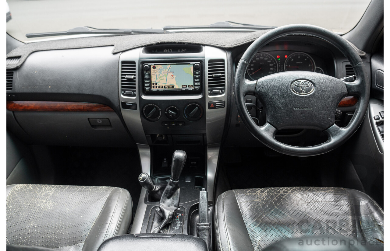 2/2007 Toyota Landcruiser Prado GXL (4x4) KDJ120R 07 Upgrade 4d Wagon Crystal Pearl Turbo Diesel 3.0L - 7 Seater