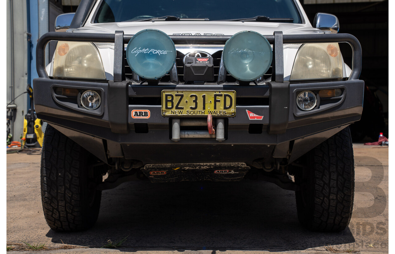 2/2007 Toyota Landcruiser Prado GXL (4x4) KDJ120R 07 Upgrade 4d Wagon Crystal Pearl Turbo Diesel 3.0L - 7 Seater