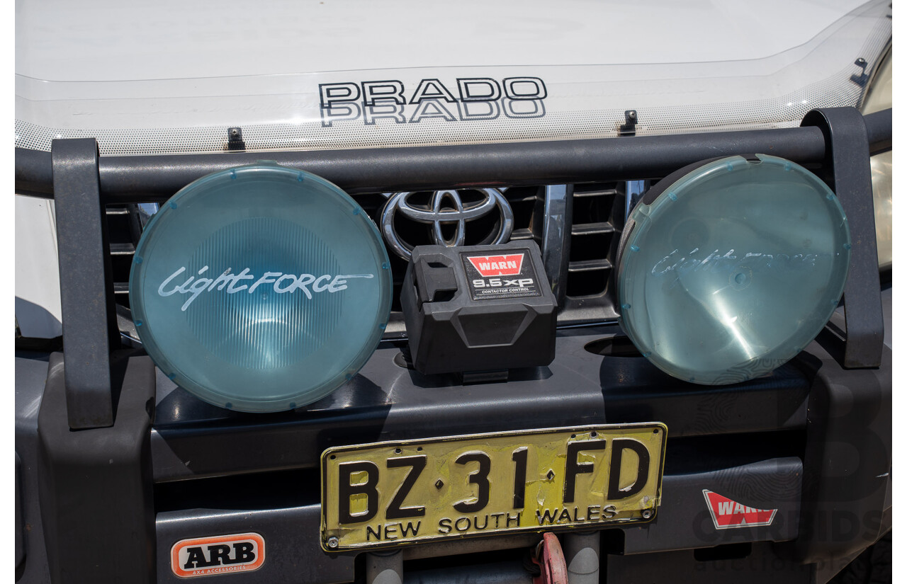 2/2007 Toyota Landcruiser Prado GXL (4x4) KDJ120R 07 Upgrade 4d Wagon Crystal Pearl Turbo Diesel 3.0L - 7 Seater