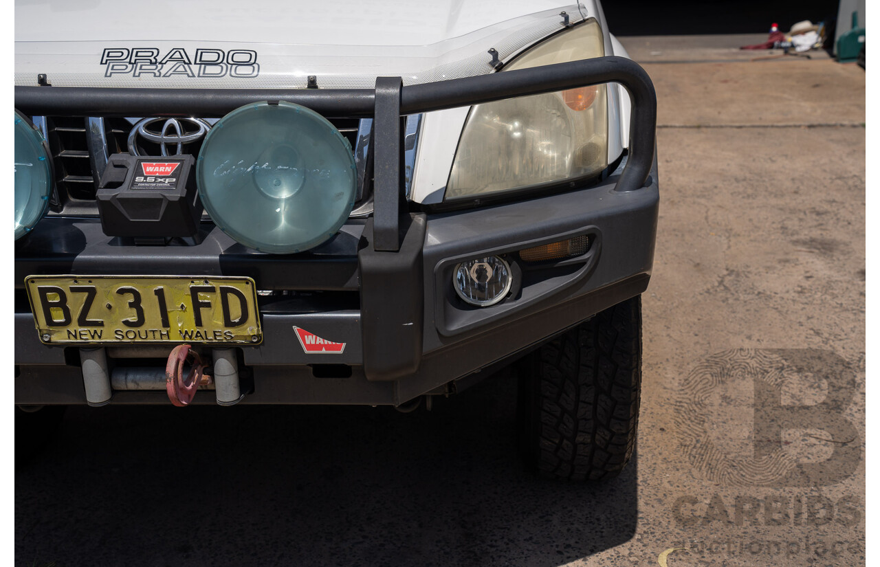 2/2007 Toyota Landcruiser Prado GXL (4x4) KDJ120R 07 Upgrade 4d Wagon Crystal Pearl Turbo Diesel 3.0L - 7 Seater