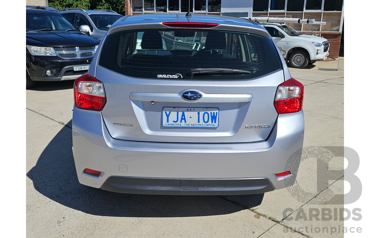 7/2012 Subaru Impreza 2.0i (AWD) MY12 5d Hatchback Silver 2.0L