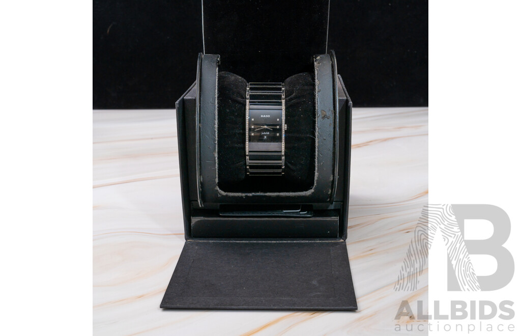 RADO Diastar Jubile Black Diamond Ceramic Watch, R20757759, TDW 0.315ct -  with Original Presentation Box and Documents