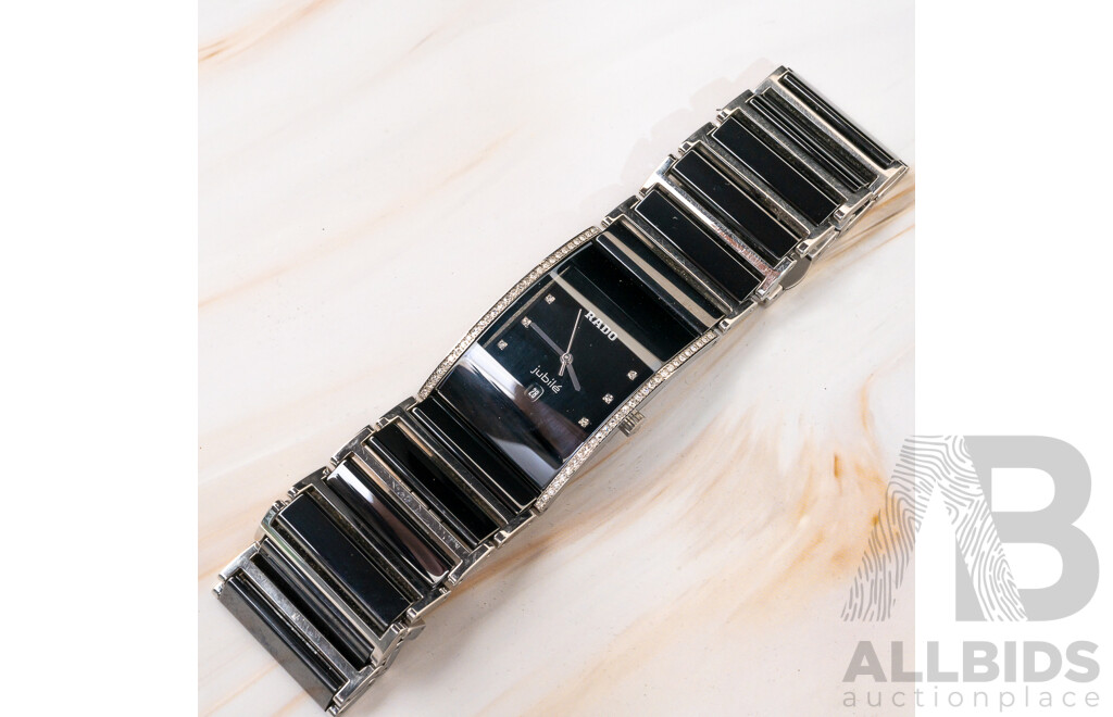 RADO Diastar Jubile Black Diamond Ceramic Watch, R20757759, TDW 0.315ct -  with Original Presentation Box and Documents