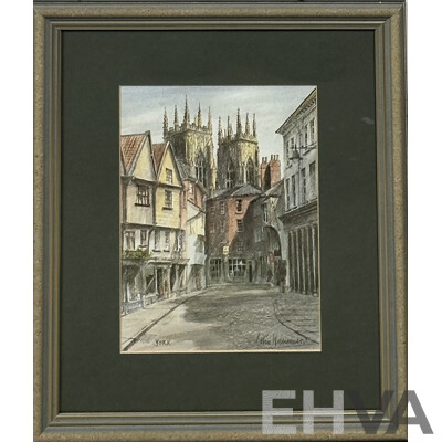 Colin Williamson, (20th Century, British), York; the Shambles, York; Hutton-Le-Hole, Yorkshire; Watendlath & Swaledale, Collection of Five Quality Prints of Original Watercolours, 31 x 26 cm (frames) (5)