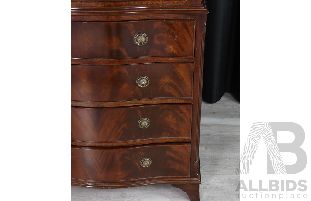 Georgian Style Chest on Chest of Nine Drawers