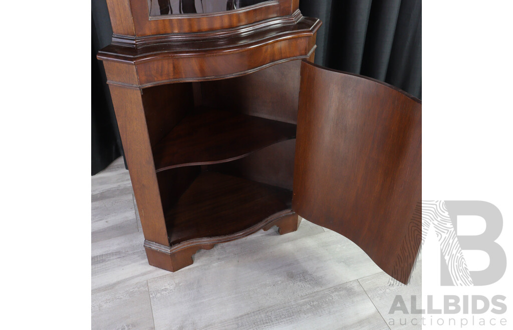 Reproduction Serpentine Front Corner Cabinet