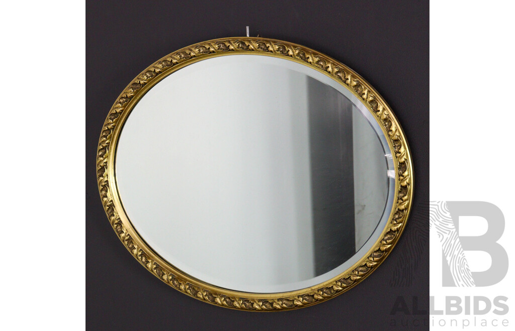 Pair of Oval Gilt Framed Mirrors