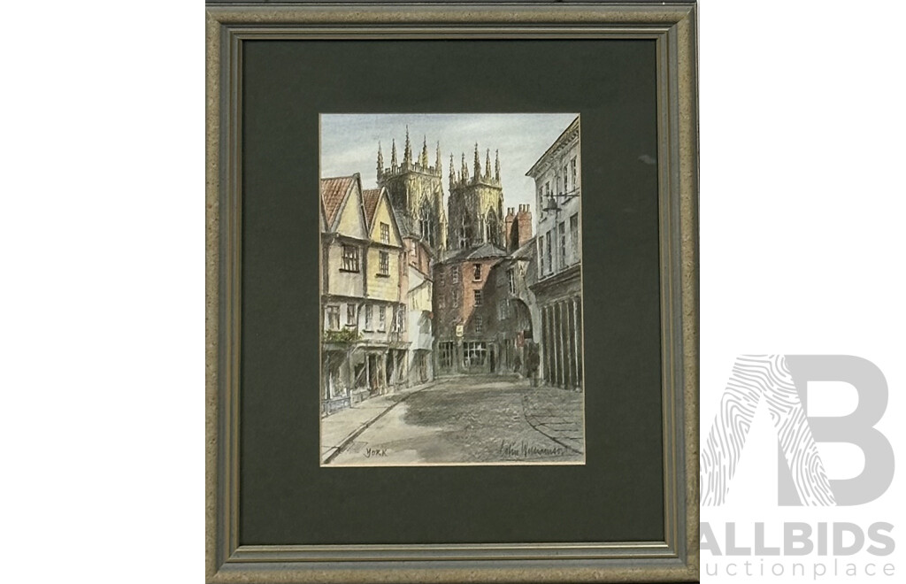 Colin Williamson, (20th Century, British), York; the Shambles, York; Hutton-Le-Hole, Yorkshire; Watendlath & Swaledale, Collection of Five Quality Prints of Original Watercolours, 31 x 26 cm (frames) (5)