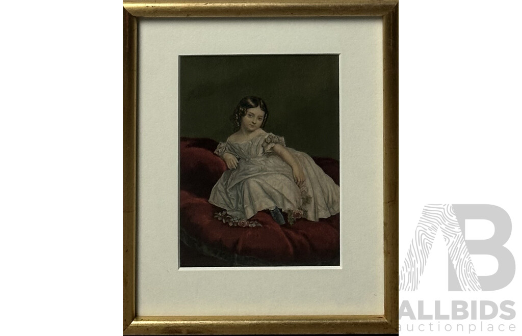George Baxter, (1804-1867), So Tired & Sir Thomas Lawrence, (1769-1830), Master Lambton, Pair of Reproduction Colour Prints of Originals, 22 x 18 cm (frames) (2)