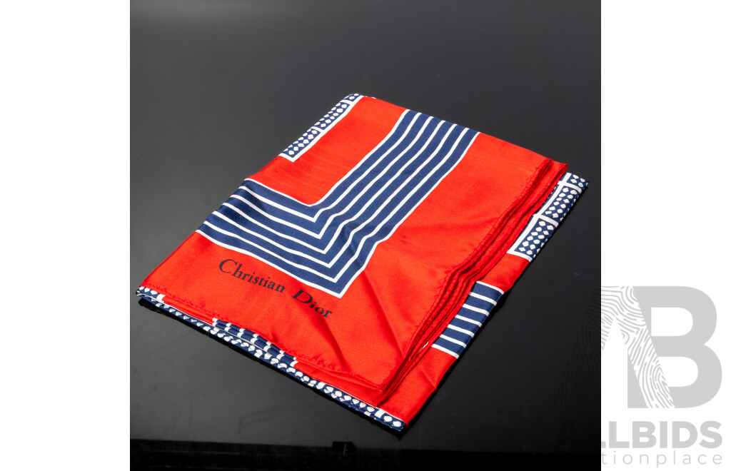 Collection Silk Scarves Including Ginnie Johansen, Two Jacqmar Examples, Christian Dior and More