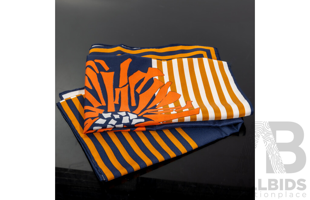 Collection Silk Scarves Including Ginnie Johansen, Two Jacqmar Examples, Christian Dior and More