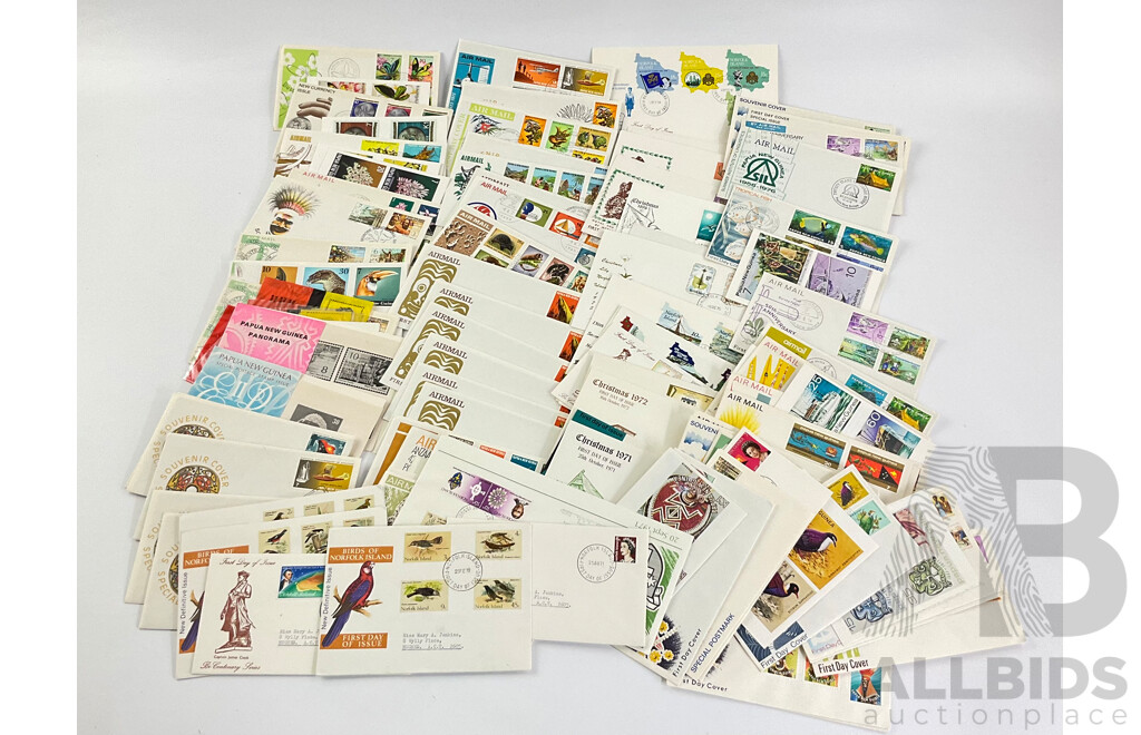 Collection of 1970's PNG and Norfolk Island First Day Covers