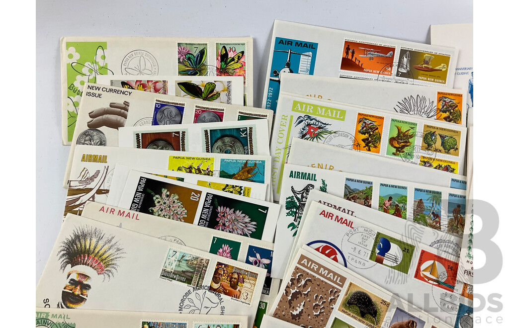 Collection of 1970's PNG and Norfolk Island First Day Covers