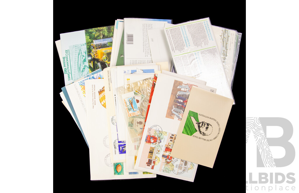 Collection of Australian Stamp Packs and First Day Covers, Examples Spanning 1969 to 1982