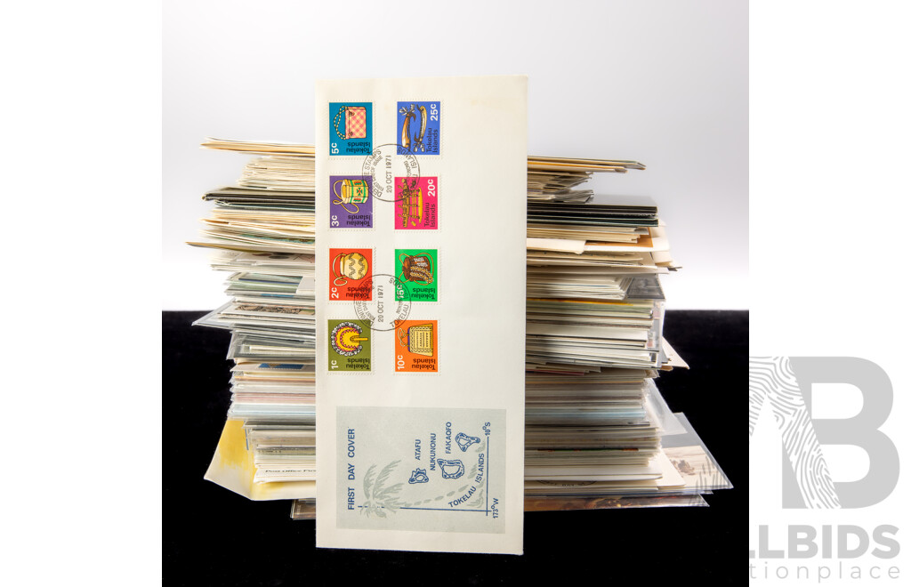 Collection of Stamp Packs and First Day Covers Including Australia, New Zealand, Christmas Island, Samoa, UK Examples Spanning 1975 to 1990's