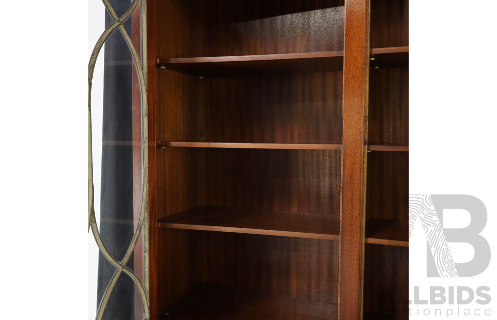 Reproduction Flame Mahogany Bookcase with Astragal Doors