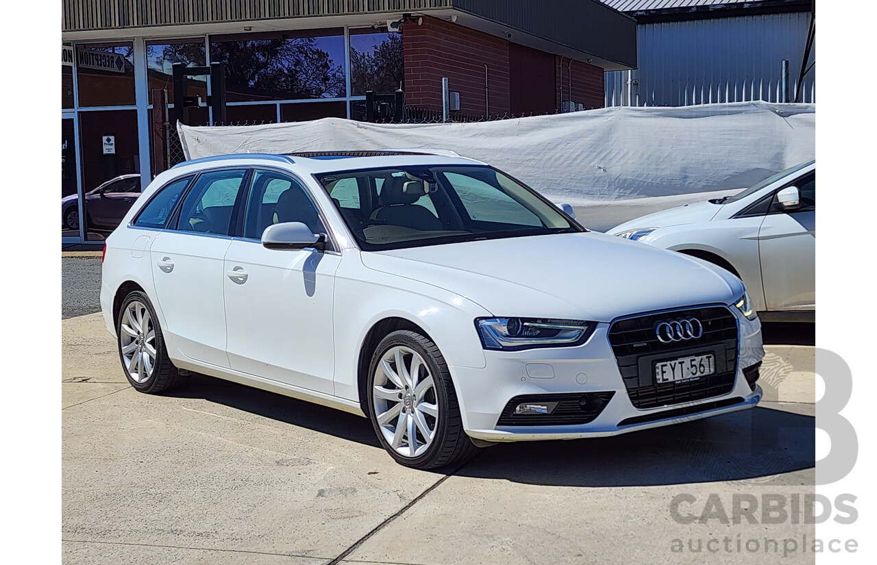 12/2012 Audi A4 2.0 TFSI Avant Quattro B8 (8K) MY13 4d Wagon White 2.0L