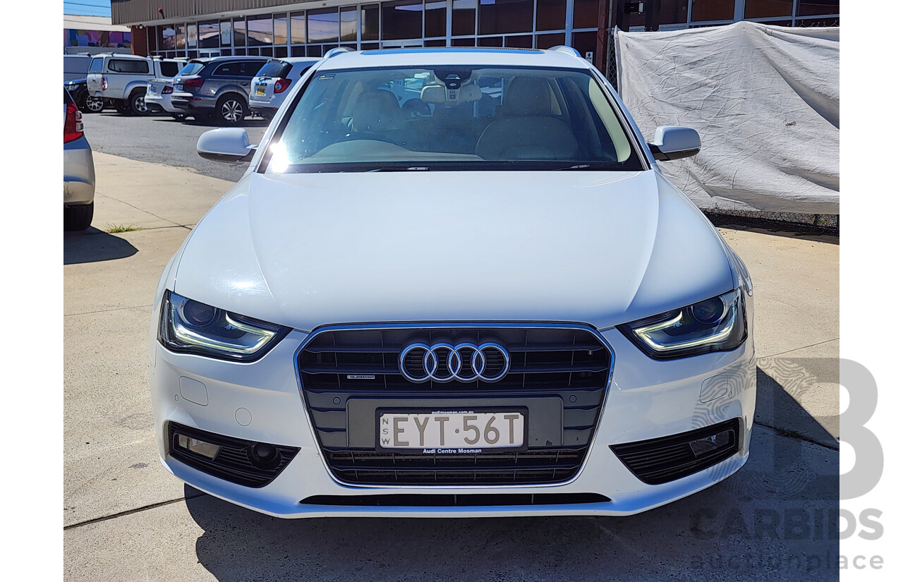 12/2012 Audi A4 2.0 TFSI Avant Quattro B8 (8K) MY13 4d Wagon White 2.0L