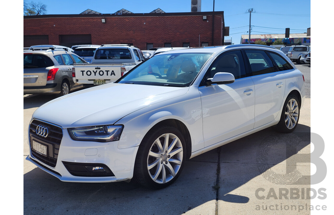 12/2012 Audi A4 2.0 TFSI Avant Quattro B8 (8K) MY13 4d Wagon White 2.0L