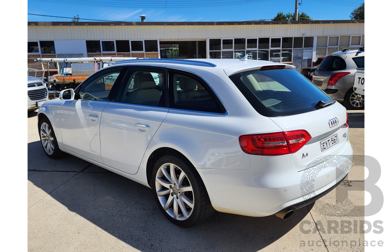 12/2012 Audi A4 2.0 TFSI Avant Quattro B8 (8K) MY13 4d Wagon White 2.0L