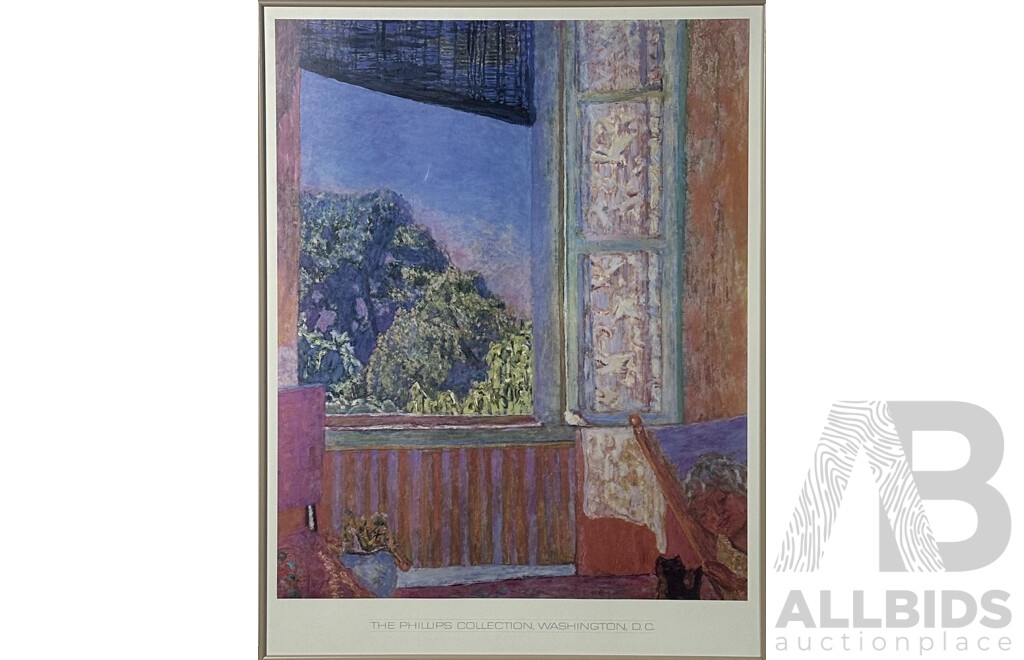 Pierre Bonnard, (20th Century, French, 1867-1947), The Open Window, Reproduction Colour Print of Original Oil on Canvas, 112 x 86 cm (frame)