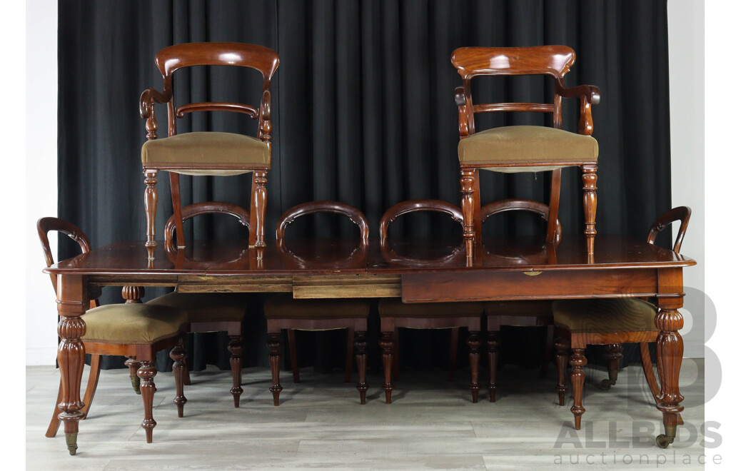 Victorian Mahogany Nine Piece Dining Suite