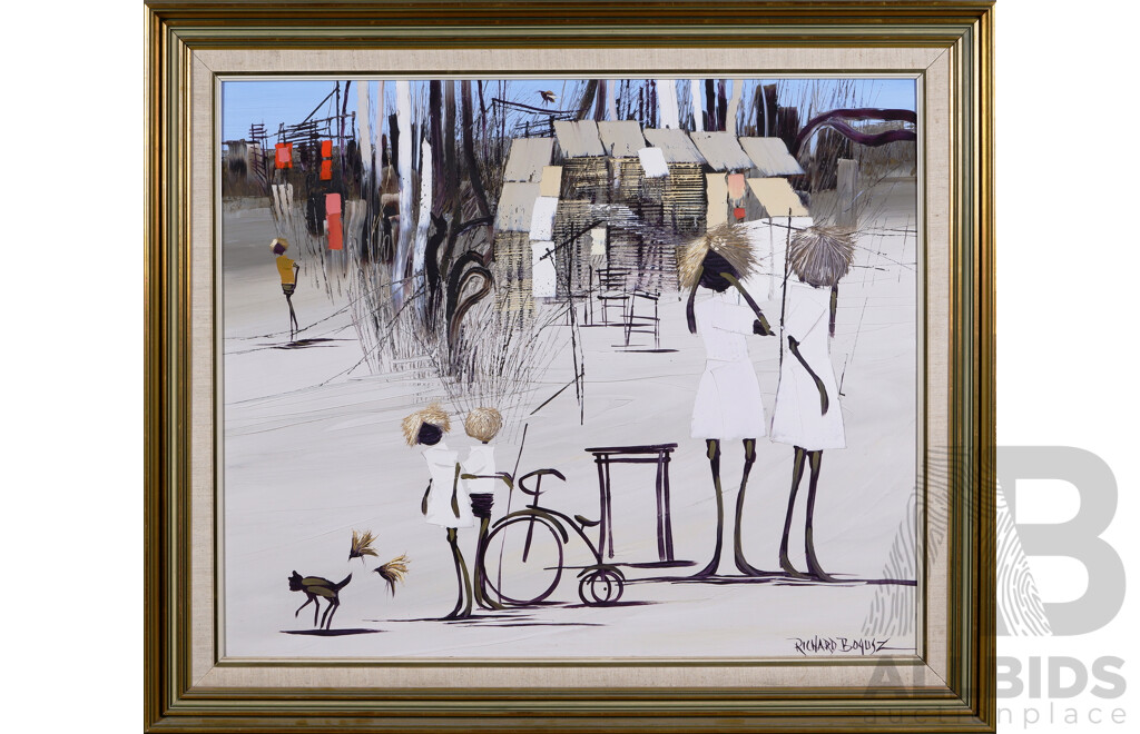 Richard Bogusz, (20th Century, German-Australian, 1947-), Play Time, Acrylic on Board, 95 x 110 cm (frame)