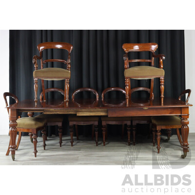 Victorian Mahogany Nine Piece Dining Suite