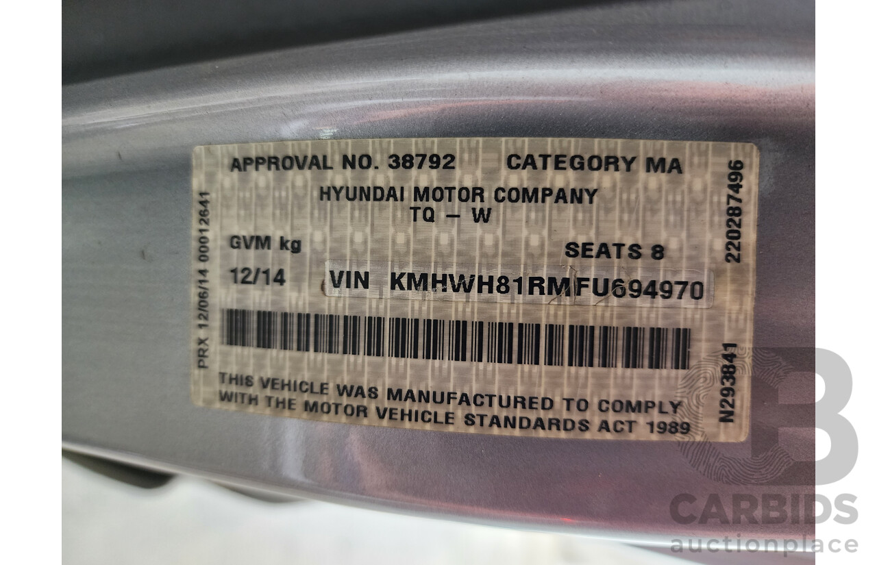 12/2014 Hyundai Imax  TQ MY13 4d Van Grey 2.4L
