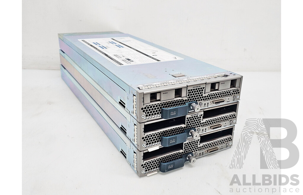 Cisco (UCS-B200-M3) Dual Intel Xeon Core CPU Blade Server - Lot of Three W/ 992GB DDR3 Total