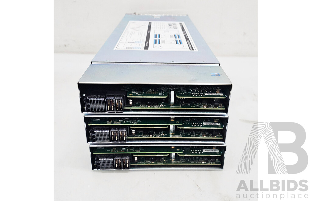Cisco (UCS-B200-M3) Dual Intel Xeon Core CPU Blade Server - Lot of Three W/ 992GB DDR3 Total