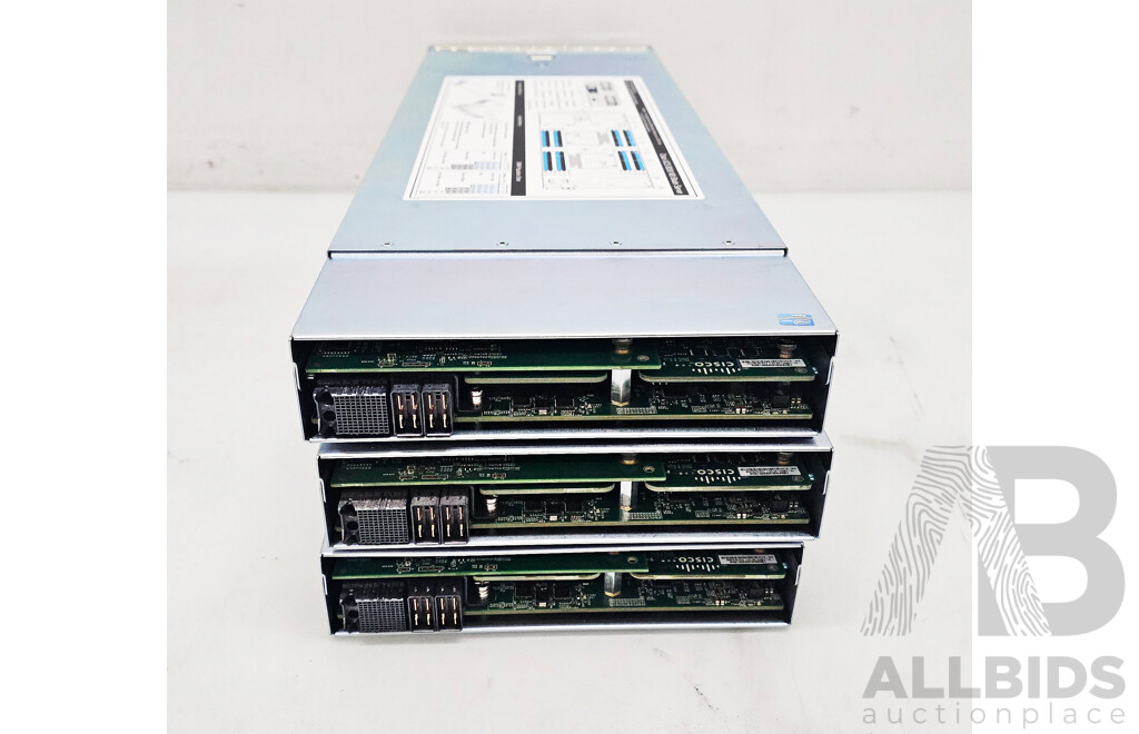 Cisco (UCS-B200-M3) Dual Intel Xeon Core CPU Blade Server - Lot of Three W/ 1152GB DDR3 Total