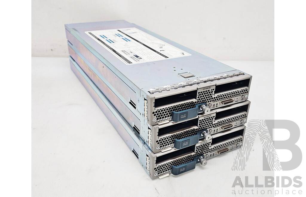 Cisco (UCS-B200-M3) Dual Intel Xeon Core CPU Blade Server - Lot of Three W/ 1152GB DDR3 Total