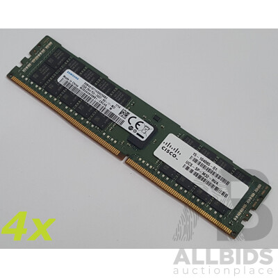 Samsung 32GB ECC DDR4 2400T RDIMM RAM - Lot of Four