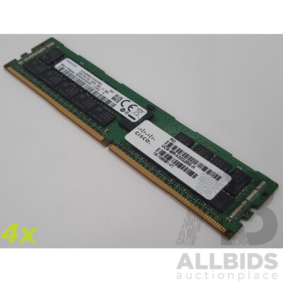 Samsung 32GB ECC DDR4 2666V RDIMM RAM - Lot of Four