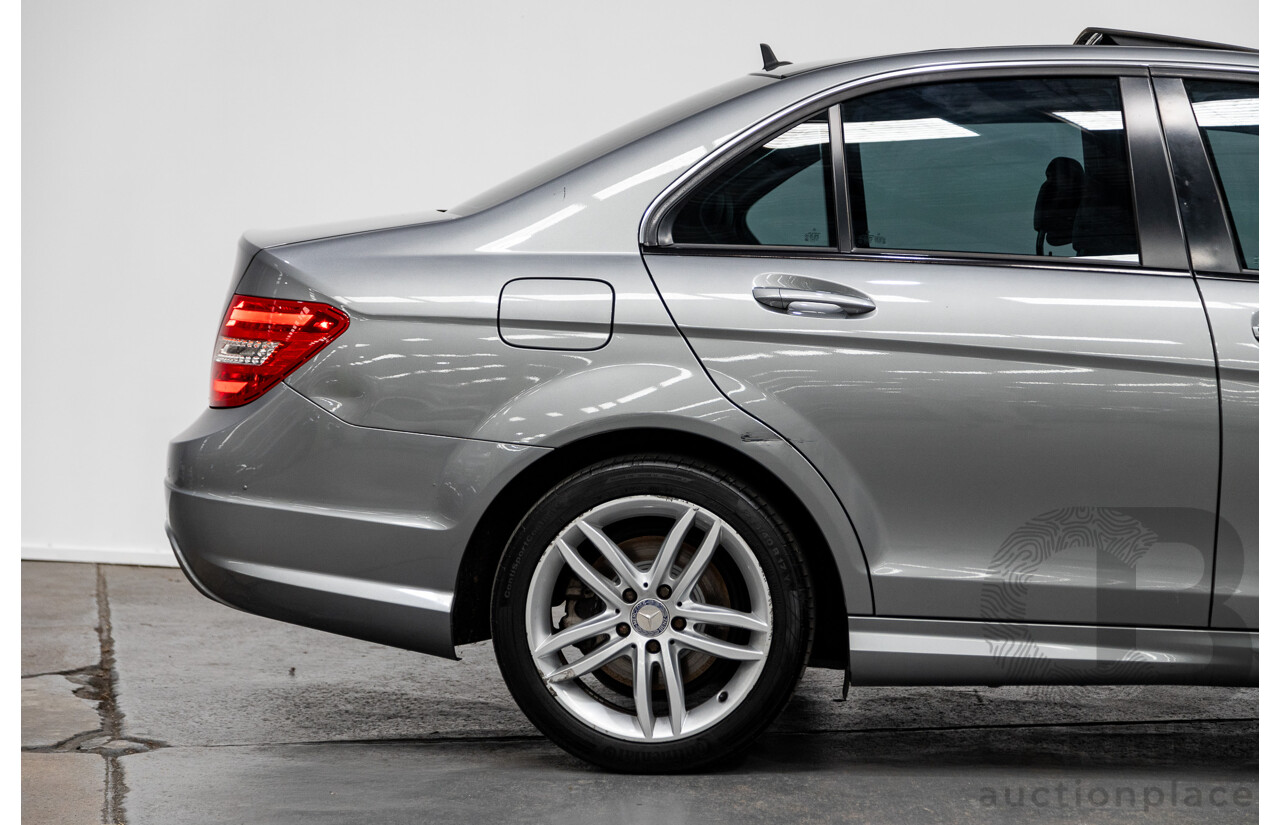 12/2012 Mercedes-Benz C200 BE W204 MY12 4d Sedan Palladium Silver Turbo 1.8L