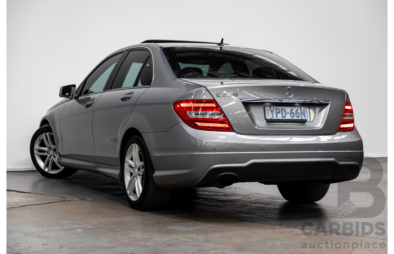 12/2012 Mercedes-Benz C200 BE W204 MY12 4d Sedan Palladium Silver Turbo 1.8L