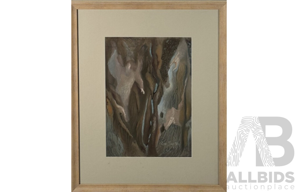 Rae Saxton (20th Century, Australian), Eucalypt Angel, Original Pastel, 66 x 53 cm (frame)
