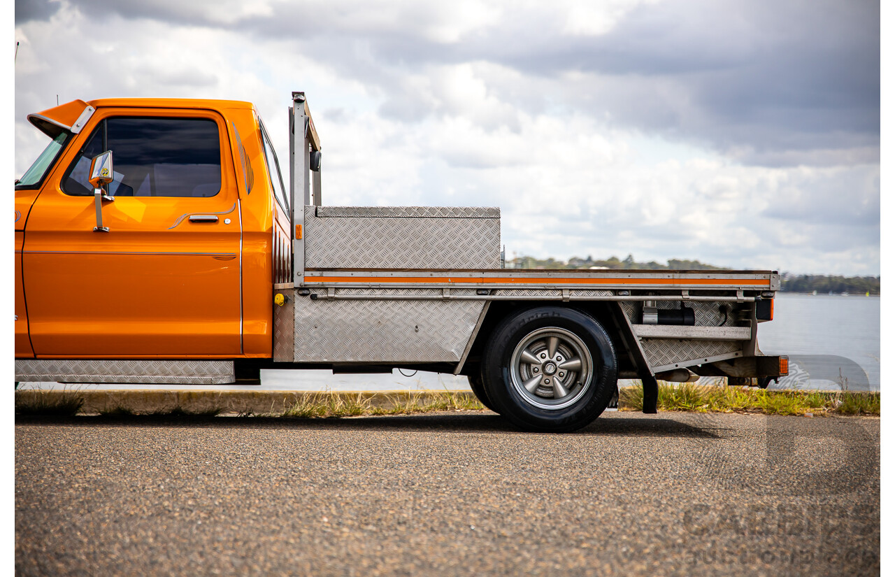 1/1979 Ford F100 Custom Tabletop Utility Tangerine Orange V8 5.8L - Dual Tank LPG Conversion