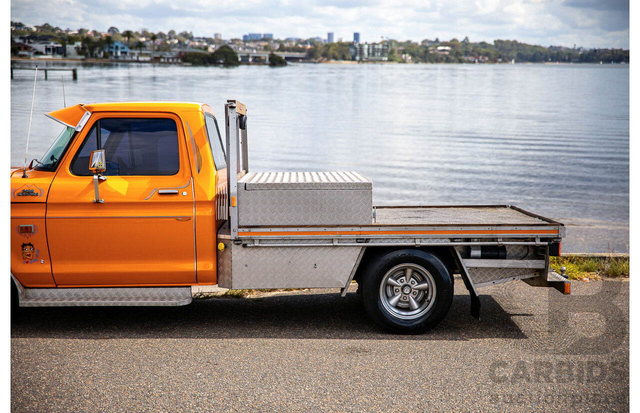 1/1979 Ford F100 Custom Tabletop Utility Tangerine Orange V8 5.8L - Dual Tank LPG Conversion