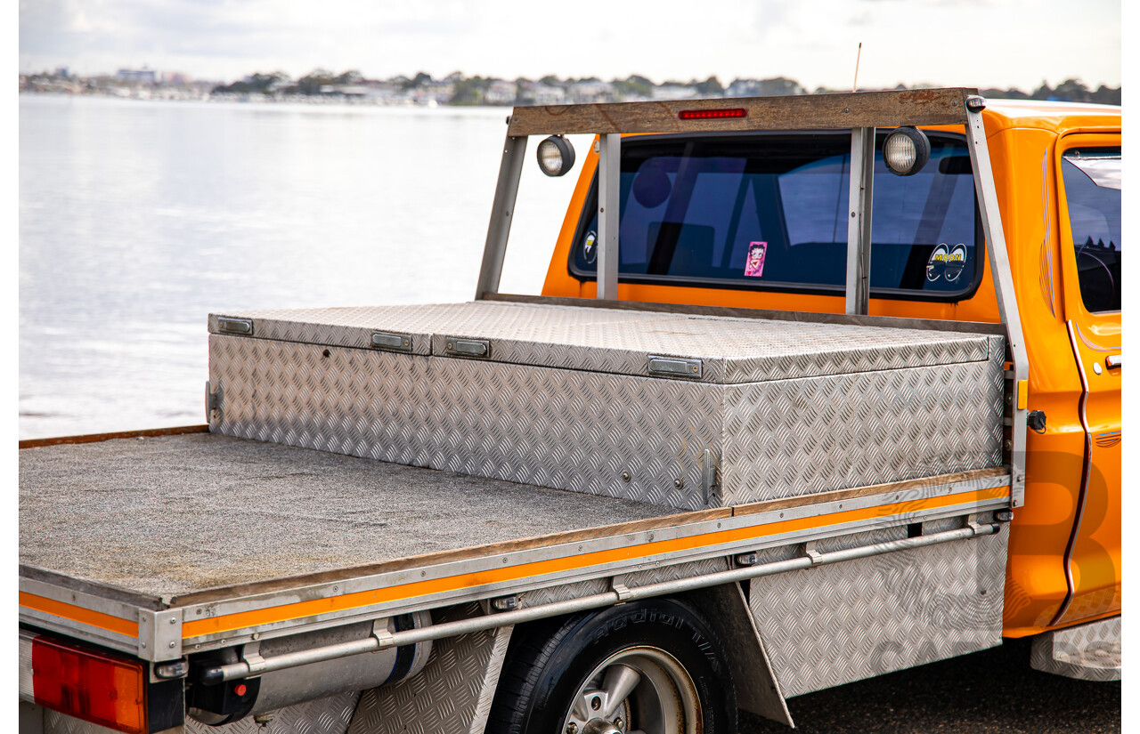 1/1979 Ford F100 Custom Tabletop Utility Tangerine Orange V8 5.8L - Dual Tank LPG Conversion