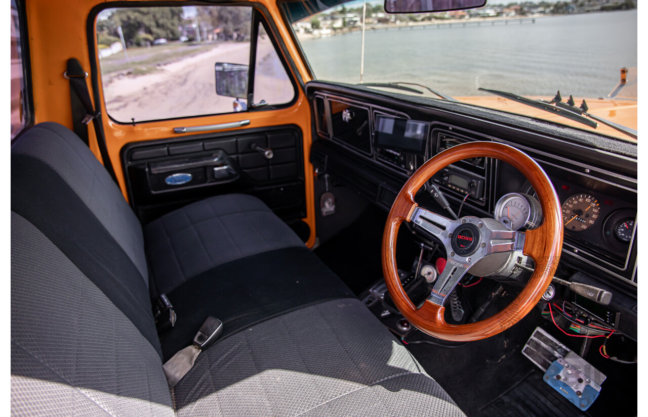 1/1979 Ford F100 Custom Tabletop Utility Tangerine Orange V8 5.8L - Dual Tank LPG Conversion